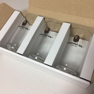 アベイシングエイプ(A BATHING APE)の送料込！ 新品 A BATHING APE エイプ グラス 3個セット(グラス/カップ)