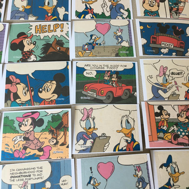Disney(ディズニー)の【ラスト1セット】ディズニーコミック ラベルステッカー12枚セット ハンドメイドの文具/ステーショナリー(しおり/ステッカー)の商品写真