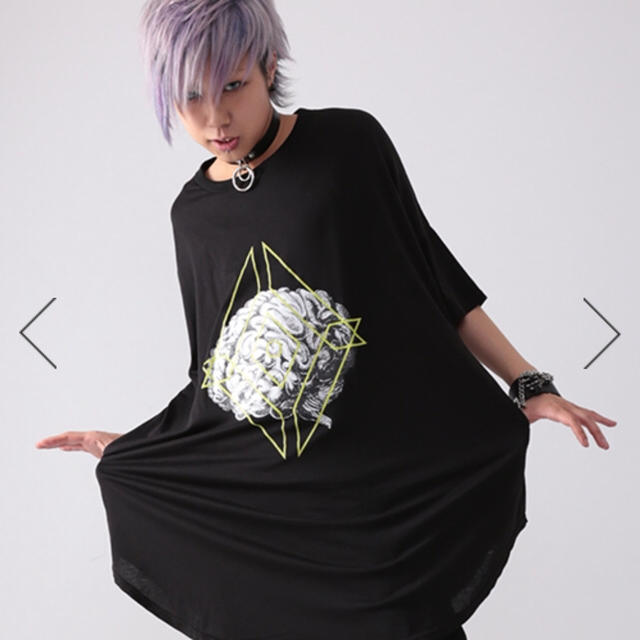 FUNKY FRUIT(ファンキーフルーツ)の新品☆【ユニセックス】臓器＆クリスタルプリントTシャツ 黄色×脳みそ レディースのトップス(Tシャツ(半袖/袖なし))の商品写真