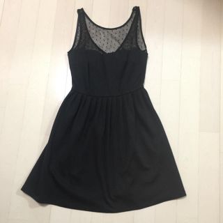 ザラ(ZARA)のZARA黒ワンピースドレス(ミニドレス)