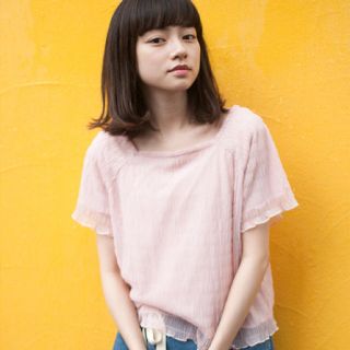 カスタネ(Kastane)のシャーリングチュールTee(Tシャツ(半袖/袖なし))