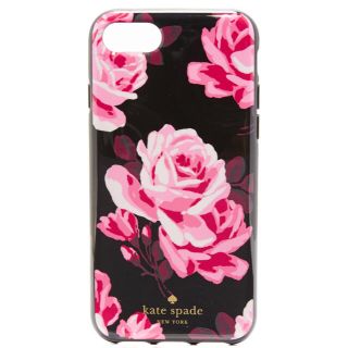 ケイトスペードニューヨーク(kate spade new york)のKate Spade ケイトスペード iPhone7 ケース バラ 薔薇 黒(iPhoneケース)