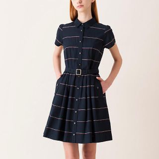 バーバリー(BURBERRY)のブルーレーベルクレストブリッジ/ネイビーワンピース36サイズ(ミニワンピース)