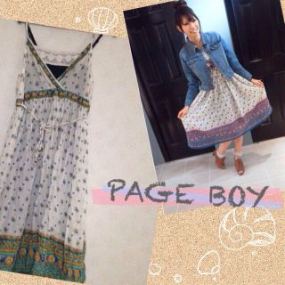 ページボーイ(PAGEBOY)のページボーイ＊ゆるふわキャミワンピ(ひざ丈ワンピース)