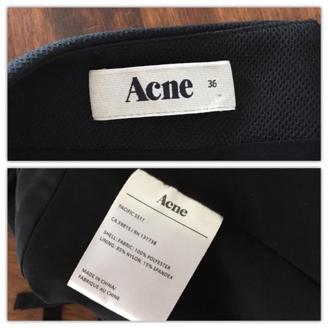 ACNE(アクネ)の専用です！！美品ACNEアクネデザインスカート 黒ブラック レディースのスカート(ミニスカート)の商品写真