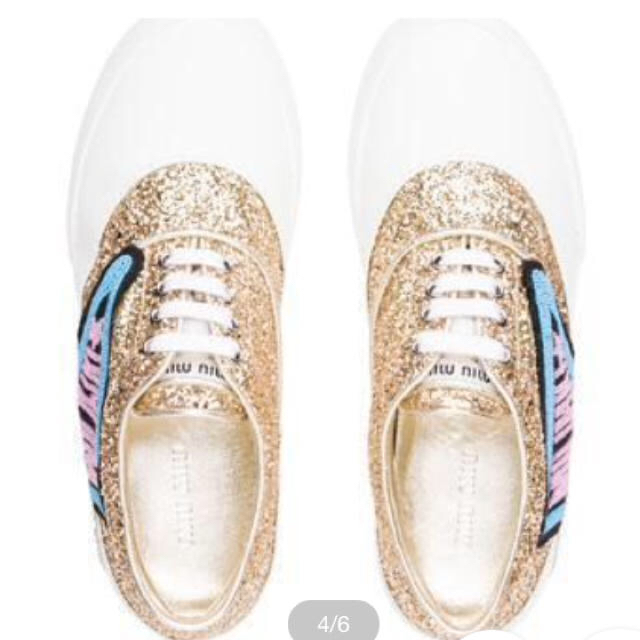 MIU MIU - miumiu グリッタースニーカーの通販 by シュン's shop MIU MIU - miumiu グリッタースニーカーの通販 by シュン's shop