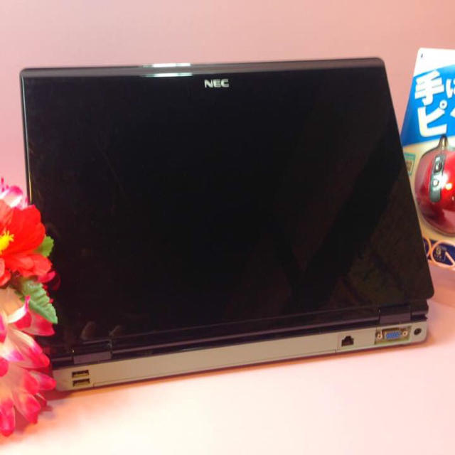 NEC(エヌイーシー)のクールなピアノブラック❤️DVD作/Office/WiFi❤️Win10❤️美品 スマホ/家電/カメラのPC/タブレット(ノートPC)の商品写真