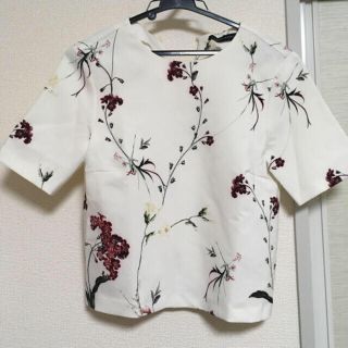 ザラ(ZARA)の【さらに値下げ！！】ZARA♡花柄トップス【美品】(カットソー(半袖/袖なし))