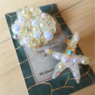 シェル×ヒトデシルバーピアス★イヤリング(ピアス)