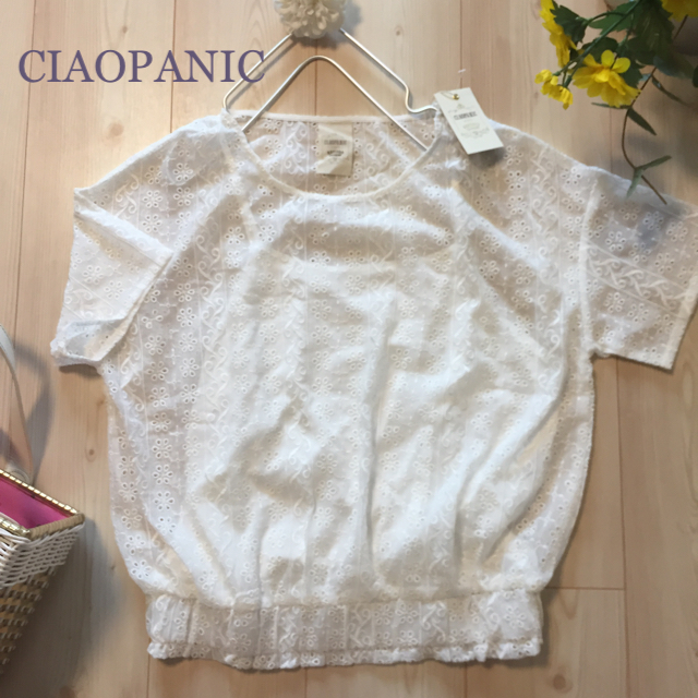 Ciaopanic(チャオパニック)のCIAOPANIC  レース半袖ブラウス〜新品〜 レディースのトップス(シャツ/ブラウス(半袖/袖なし))の商品写真