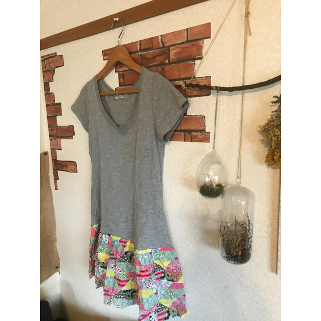 ROSE BUD(ローズバッド)のrosebudパッチワークTシャツワンピ レディースのトップス(チュニック)の商品写真