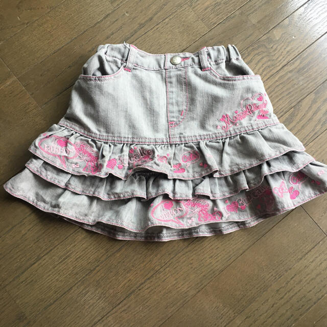 mezzo piano(メゾピアノ)のメゾピアノ デニムスカート 120 キッズ/ベビー/マタニティのキッズ服女の子用(90cm~)(スカート)の商品写真