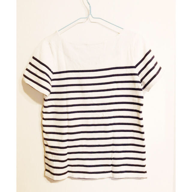 LOWRYS FARM(ローリーズファーム)の綿100%コットンクルーネックボーダーTシャツ レディースのトップス(Tシャツ(半袖/袖なし))の商品写真