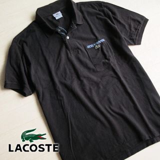 ラコステ(LACOSTE)の美品 XL位 ラコステ 半袖ポロシャツ ブラック(ポロシャツ)