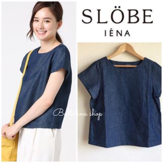 スローブイエナ(SLOBE IENA)の美品 15SS SLOBE IENA デニム ショートスリーブ プルオーバー(カットソー(半袖/袖なし))