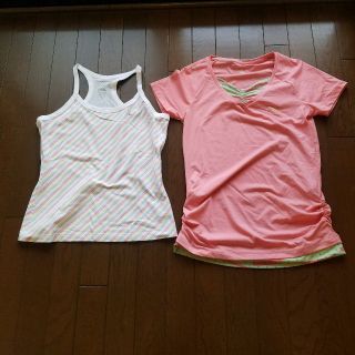 ナイキ(NIKE)の【２点セット】 ナイキのタンクトップ、プーマのTシャツ、Mサイズ　レディース
(タンクトップ)