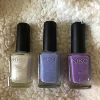 マック(MAC)の日本未発売！ミラノの化粧品 KIKO 涼しげなマニュキア 3本セット(マニキュア)