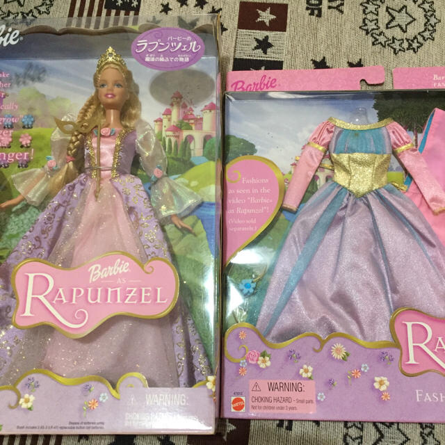 Barbie(バービー)のラプンツェルバービー 3点セット キッズ/ベビー/マタニティのおもちゃ(ぬいぐるみ/人形)の商品写真