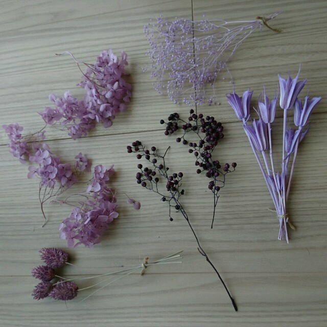 プリザーブドフラワー 花材 セット 紫 ドライフラワー の通販 By Gooiooboo S Shop ラクマ