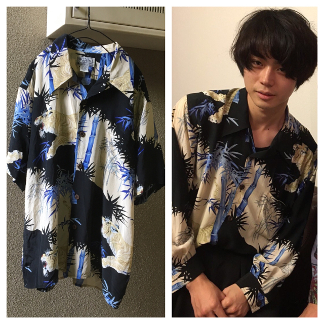 アロハシャツ / 開襟シャツ / オープンカラーシャツ M 黒 菅田将 アロハシャツ / 開襟シャツ / オープンカラーシャツ M 黒 菅田将
