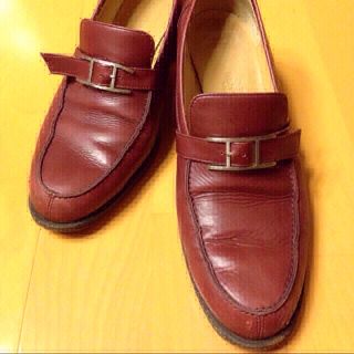 エルメス(Hermes)のボルドーカラーローファー(ローファー/革靴)