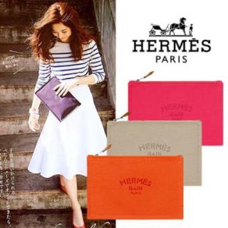 Hermes - エルメス フラットポーチ GM クラッチ クラッチバッグの通販