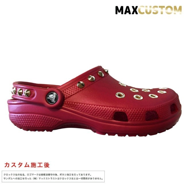 crocs(クロックス)の専用25cm 27cmクロックス crocs  純金メッキ加工 赤  レディースの靴/シューズ(サンダル)の商品写真