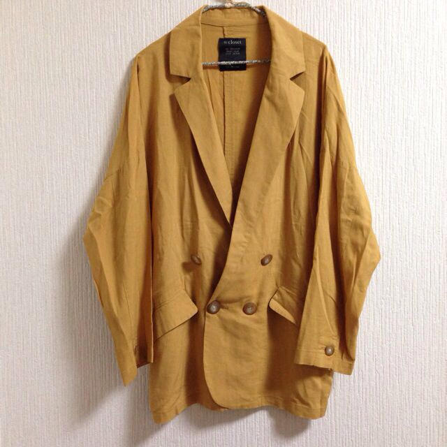 w closet(ダブルクローゼット)のw closet 麻混ビッグジャケット レディースのジャケット/アウター(テーラードジャケット)の商品写真