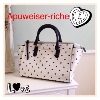 アプワイザーリッシェ(Apuweiser-riche)の【Apuweiser-riche】値下げ♡新品ドット柄ハンドバッグ♡(ハンドバッグ)