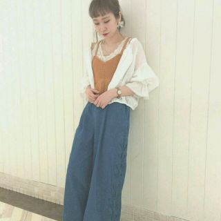 ダブルクローゼット(w closet)の透かし編みニットビスチェ☆(カットソー(半袖/袖なし))