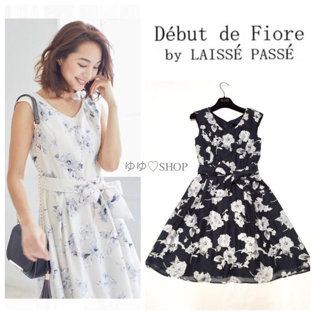 Debut de Fiore(デビュードフィオレ)の16SS 水彩フラワーワンピース レディースのワンピース(ひざ丈ワンピース)の商品写真