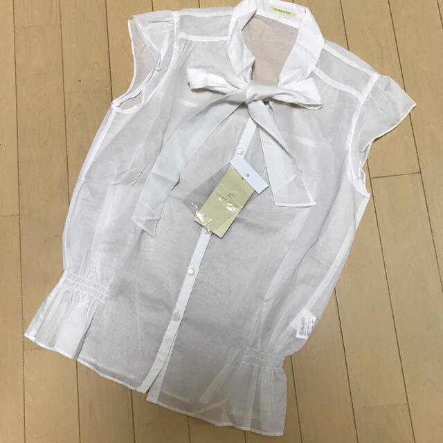 NATURAL BEAUTY BASIC(ナチュラルビューティーベーシック)の〈新品〉シアーブラウス レディースのトップス(シャツ/ブラウス(半袖/袖なし))の商品写真