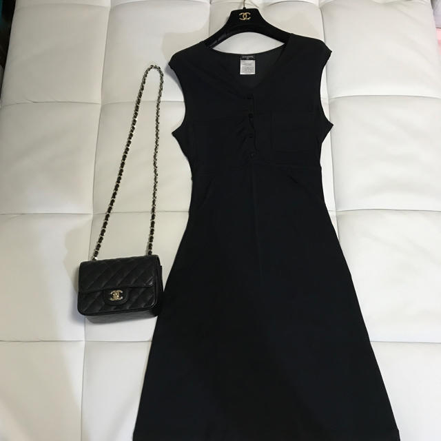 CHANEL - ほぼ新品!可愛い♡CHANEL ワンピース ブラックの通販 by