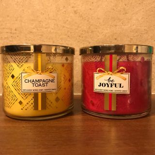 バスアンドボディーワークス(Bath & Body Works)の送料込 バスアンドボディワークス 3wick candle 未使用(キャンドル)