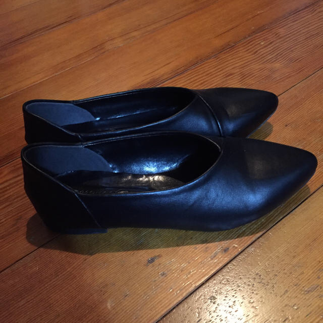 ローヒール 黒 レディースの靴/シューズ(サンダル)の商品写真