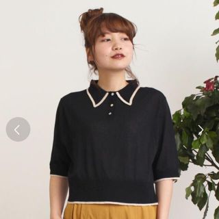 ドットアンドストライプスチャイルドウーマン(Dot&Stripes CHILDWOMAN)の新品○dot&strips childwomen レトロニットポロ(ニット/セーター)