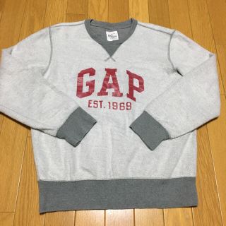 ギャップ(GAP)のGAP★デカロゴ グレー トレーナー スウェット メンズ S 裏地風(スウェット)