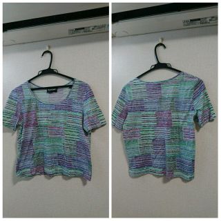 ミッソーニ(MISSONI)のMISSONI/ミッソーニ/イタリア製/カラフルボーダーカットソー/Tシャツ42(Tシャツ(半袖/袖なし))