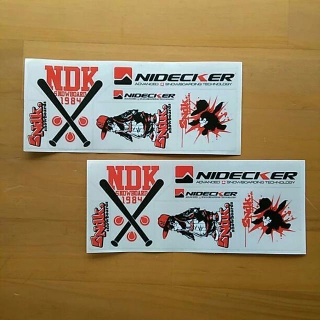 NIDECKER (ニデッカー) シートステッカーセット 13.5cm２枚組 スポーツ/アウトドアのスノーボード(その他)の商品写真