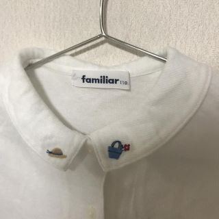 ファミリア(familiar)のfamiliar 100〜110 刺繍入り白シャツ 半袖(Tシャツ/カットソー)