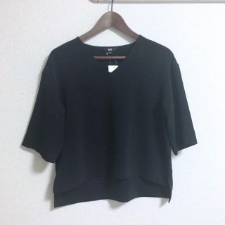 ユニクロ(UNIQLO)のドレープVネックブラウス(シャツ/ブラウス(半袖/袖なし))