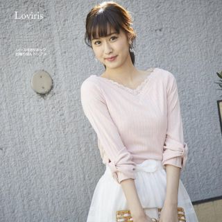 トッコ(tocco)の❁定価以下 レース付Vネックお袖りぼんトップス❁(カットソー(長袖/七分))