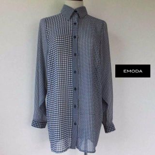 エモダ(EMODA)の処分価格 EMODA エモダ シフォン ブラウス　千鳥 パターン (シャツ/ブラウス(長袖/七分))