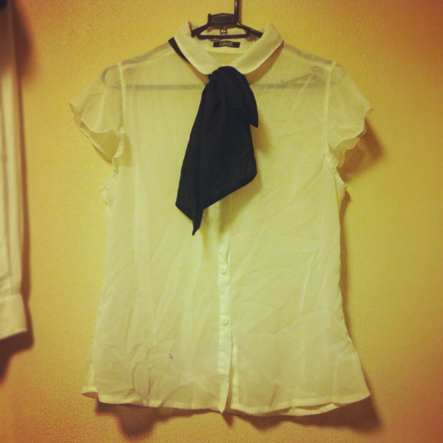 透けシャツ レディースのトップス(シャツ/ブラウス(半袖/袖なし))の商品写真
