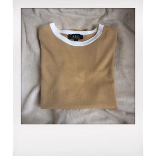 アーペーセー(A.P.C)の■A.P.C ベージュ×ホワイトTシャツ(Tシャツ(半袖/袖なし))