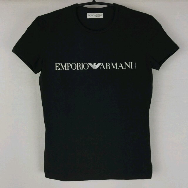 Emporio Armani(エンポリオアルマーニ)の2点セット！美品 エンポリオアルマーニ 半袖クルーネックTシャツ ブラック S レディースのトップス(Tシャツ(半袖/袖なし))の商品写真