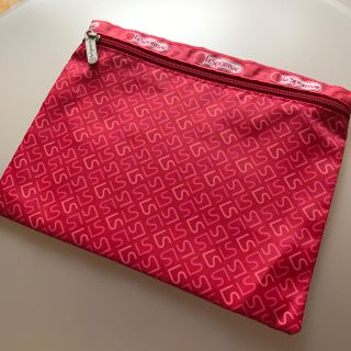 レスポートサック(LeSportsac)の訳あり！未使用レスポ⭐️ユーティリティポーチ⭐️レッドモノグラム(ショルダーバッグ)