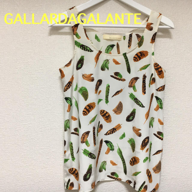 GALLARDA GALANTE(ガリャルダガランテ)のガリャルダガランテ 羽柄ノースリーブ カットソー レディースのトップス(カットソー(半袖/袖なし))の商品写真