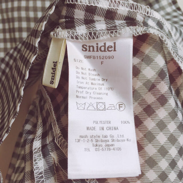 SNIDEL(スナイデル)のsnidel ギンガムチェックフリルブラウス🎀小嶋陽菜 レディースのトップス(シャツ/ブラウス(半袖/袖なし))の商品写真