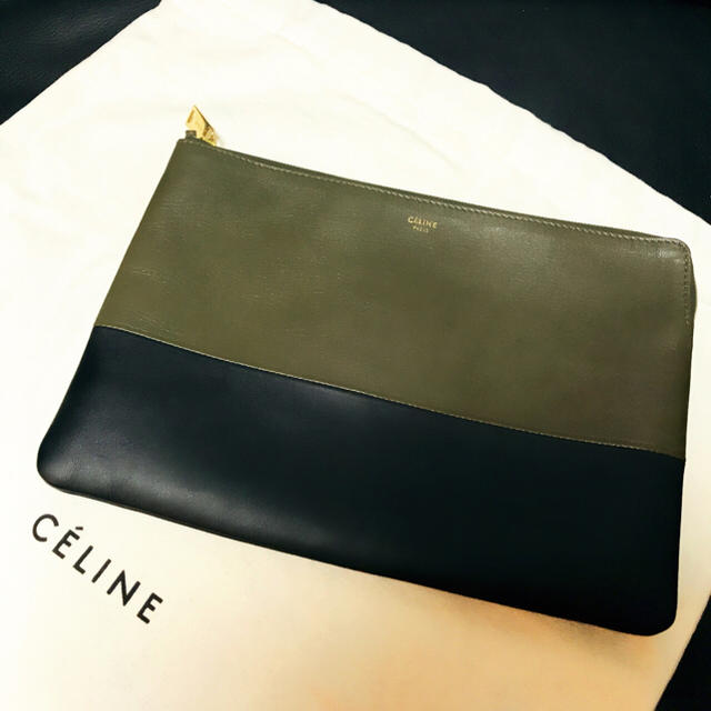 CELINE セリーヌ バイカラー クラッチ ポーチ